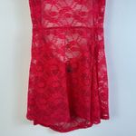 Victoria's Secret  Red Lace Lingerie Negligee Medium Sheer Sexy Valentines Day Photo 3