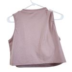 Klassy Network Brami Built In Bra Cropped Tank Top Crew Neck Padded Pink Medium Photo 2