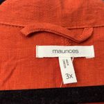 Maurice's  Burnt Orange One Button Boyfriend‎ Style Blazer Lightweight NWT 3X Photo 2