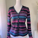 st. john's bay Vintage ‘90s  Striped Cardigan Sweater Photo 0