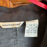 Irish Linen Richard Malcolm Jacket Blazer Black White Pearl Buttons Sz M medium Photo 1