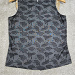 Jamie Sadock Women’s Golf Sleeveless Top Shirt High Neck Collar Printed Size M Black Size M Photo 5