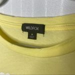 Wildfox Short Sleeve Sunglasses Graphic Tee Yellow NWT Summer T-shirt Cotton Photo 2