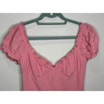 superdown Revolve Pink Ruffle Mini Dress Pink Sz S Milkmaid Sleeves Photo 4