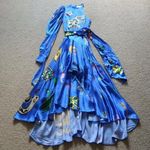 Alemais 100% silk Soleil One Shoulder Midi Dress In Cobalt NWT Blue Size 0 Photo 4