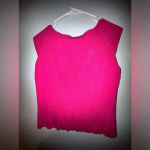Grace Elements  Hot‎ Pink Tank Top stretchy size Large Barbie silk blend Photo 1