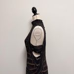 Stone Cold Fox Black Silk Mock Neck Sleeveless Side Cut Outs Short Dress 3 US 6 Photo 3