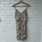 Almost Famous J.O.A. Women's Beige Lace-Up Ruched Mini Dress Size S Photo 1