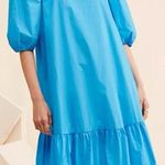 Just Female x Free People Park Midi Dress in Malibu Blue Size 36 Photo 0
