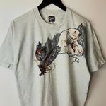 90s Vintage Custom Lonely Bear Eagle T Shirt Single Stitch USA Gray Extra Large Size XL Photo 10