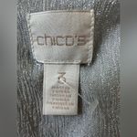 Chico's Chico’s size 3 silver metallic ladies blouse Photo 3
