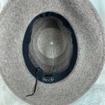 Adora Fedora Hat One Size Taupe Brown Wool Blend Felt Stripe Adjustable‎ Casual Photo 5
