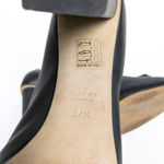 Gucci Black Miro Soft Horsebit Pumps Block Heel Square Toe Womens EU 37.5 US 7.5 Photo 8