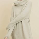 Dress Forum Turtleneck Sweater Dress Small Grey Photo 0