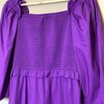 SEA NY Smocked Midi Dress size 8 Purple Ruffle Trim Tabitha cotton Photo 5