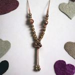 Bohemian Beaded Ceramic‎ Brown Adjustable Necklace Ethnic Style Flower Pendant Photo 1