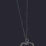 Handmade Gothic Silver Spiked Heart Necklace - Antique Punk Heart necklace  Photo 2