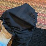 Papaya SEXY BLACK RUCHED LACE UP CAP SLEEVE CROP TOP Photo 4