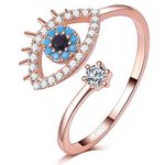 Rose Gold evil eye protection ring Photo 0