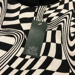 Wild Fable Black White Checkered Pullover Sweater Photo 3