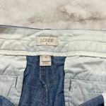 J.Crew Chambray Shorts Womens Size 8 Flat Front Chino Pockets Cotton Blue B9356 Photo 2