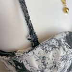 Moon River Corset Style Denim Midi Dress in Black & White Photo 3