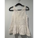 Raga NEW Anthropologie Tank Top Womens Small 100% Cotton Embroidered Sheer Cottage Photo 1
