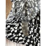 Vince Camuto  XS Women's Sleeveless Collar V-neck Ruched Tank Top Black/White Photo 10