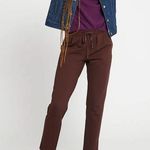 Betabrand SoHo Brown High Waist Stretch Pull On Ankle Crop Jogger Casual Pant Photo 0