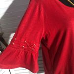 Michael Kors Modal Casual Tunic Blouse Bell Sleeves Side Slits Red sz L Photo 6