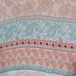 Charlie Paige  S/M Boho Paisley Striped Bell Sleeve Orange Turquoise Pastels Top Photo 7