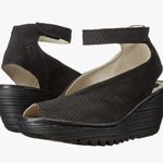 Fly London Women's Yala Perforated Wedge Sandal Sz 38 609 Photo 0
