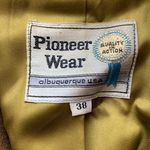 Vintage Pioneer Wear Western Suede Fringe Jacket Brown Size 38 Photo 2