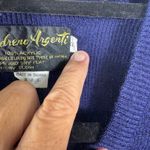 Andreno Argenti XL City Embroidered V Neck Sweater London Paris Zurich Blue Photo 2