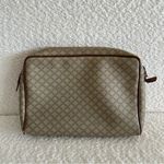 CELINE  Vintage Macadam‎ Authentic Rare Leather Zipper Beige Clutch Photo 2