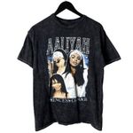 Urban Outfitters Aaliyah Princess of R&B Tribute Band Tee Graphic T-Shirt Bandana Design Medium L Photo 1