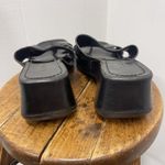 ALDO  Y2K Style Size 39 Or 9 Black Leather Platform Sandal Slides 90s Photo 4