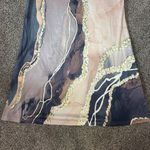 Marble Print Multicolor Shoulder Cut Out Dress Size L Photo 6