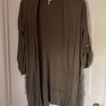Splendid  army green lightweight open front cardigan size medium Photo 0