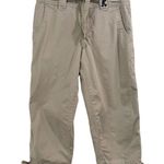 Disney Walt World Mickey Mouse Embroidered Khaki Cropped Ankle Pants Size Small Photo 0