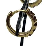 Sterling Silver Gold Vermeil Hugger Hoops Earrings Crystal Rhinestones .5" NWOT Photo 0