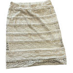 Maurice's  Cream Lace Pencil Skirt Photo 0
