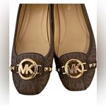 Michael Kors  Sz 10 Fulton Studded slip on MOC Flat ballet MK Loafers Gold logo Photo 13