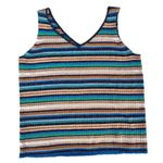 Nine West Multi Stripe Metallic Knit Shell Tank Top New NWT Photo 1