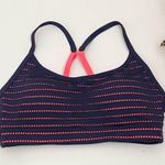 Lorna Jane Navy/Neon Perforated Sports Bra Photo 4