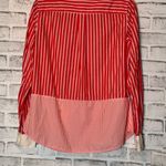 Gap  Coral and off White Casual Button Down striped‎ Shirt size medium Photo 1