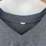 Lululemon Top Shirt Side Tie V-Neck T-Shirt Heathered Black Photo 3