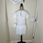 Rewind NTM: Cream Lace Front Sheer Tunic Blouse Size Extra Large Photo 8