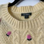 Wild Fable Cable Knit Flower Appliqué Sweater - Size M Photo 1