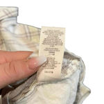 Free People Small Beige Plaid Cropped Batwing Long Sleeve ButtonUp Shirt Photo 4